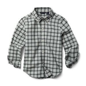 Janie and Jack, Plaid Brushed Twill Button Down Shirt, 12-18 months